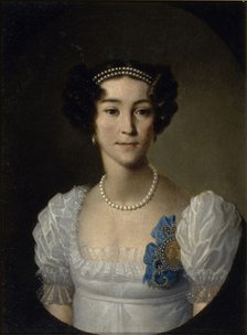 Portrait of Countess Anna Alexeyevna Orlova of Chesma (1785-1848), Early 19th cen.. Artist: Anonymous  