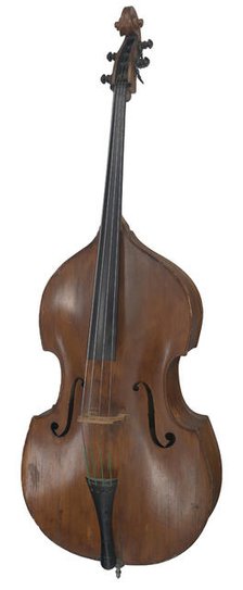 Upright acoustic double bass owned by Stanley Clarke, late 20th century. Creator: Unknown.