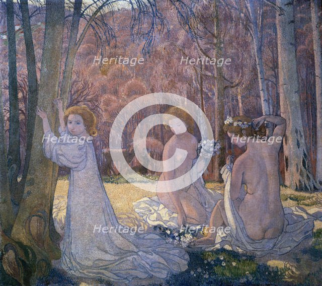 'Figures in Spring Landscape (Sacred Grove)', 1897. Artist: Maurice Denis