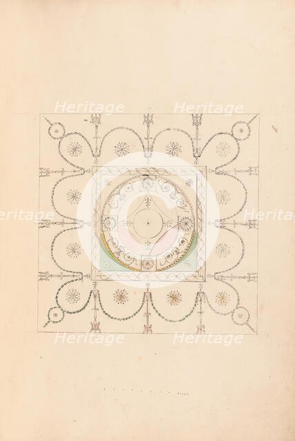Design for the Ceiling of a Bedchamber at Goodwood House, Sussex, ca. 1800. Creator: James Wyatt.