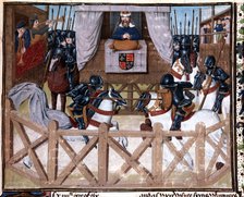 Richard II, King of England, presiding at a tournament, 1377-1379 (15th century). Artist: Unknown