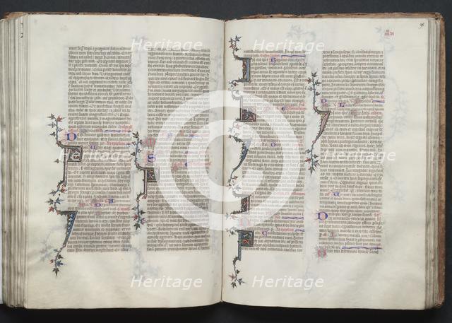 The Gotha Missal: Fol. 98r, Text, c. 1375. Creator: Master of the Boqueteaux (French); Workshop, and.