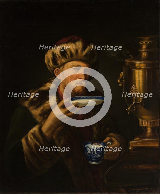 Man at a Samovar, 1853. Creator: Jan Moraczynski.
