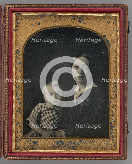 Untitled (Sarah Perkins Grosvenor Coit and George Coit), 1849. Creator: S. L. Holman.