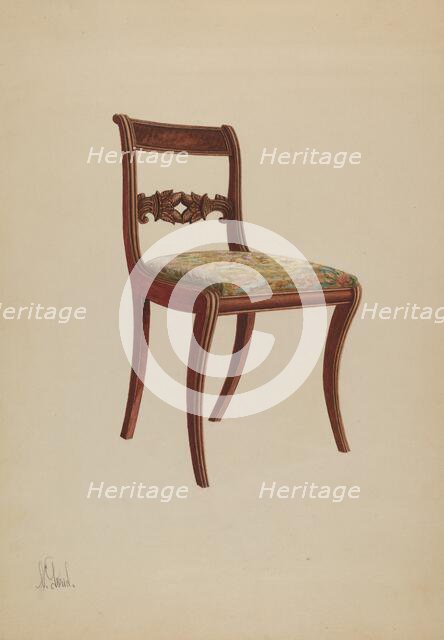 Side Chair, 1937. Creator: Nicholas Gorid.