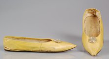 Slippers, possibly American, 1795-1810. Creator: Unknown.