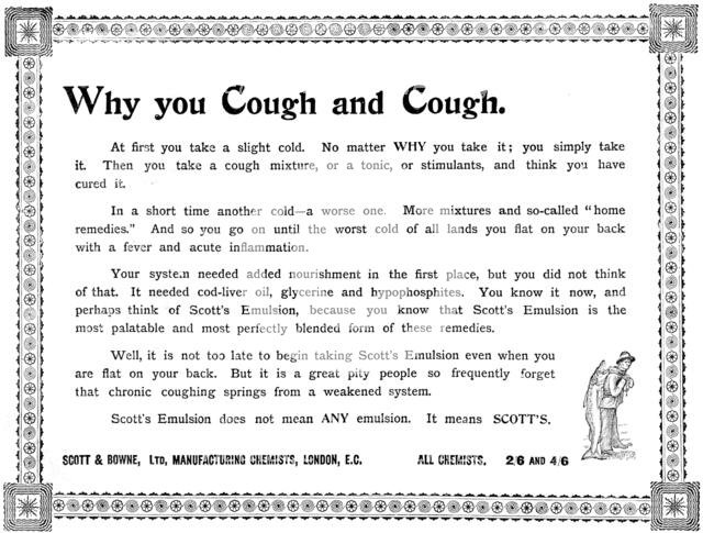 Advertisement for Scott's Emulsion, 1898. Creator: Unknown.