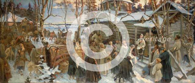 Suvorov leaves Konchanskoye Village in 1799, 1901-1902.