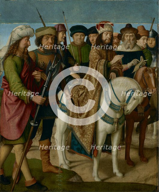 Christ Nailed to the Cross (Pilate's Dispute with the High Priest), 1480-1485. Creator: David, Gerard (ca. 1460-1523).