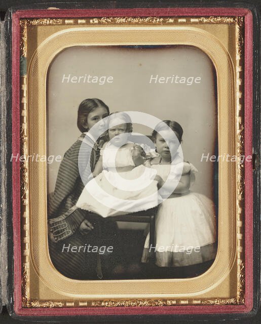 Gertrude Mercer Hubbard Grossman, Roberta Wolcott Hubbard Bell, and Mabel..., ca. 1860. Creator: Southworth and Hawes.