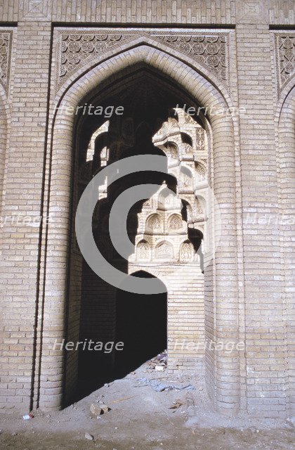 Arch in sunlight, Abbasid Palace, Baghdad, Iraq, 1977.
