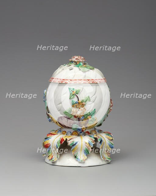 Potpourri Vase, Chantilly, c. 1745. Creator: Chantilly Porcelain Manufactory.