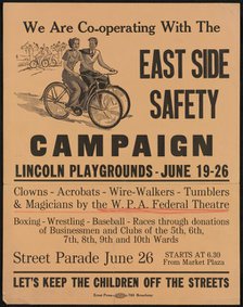 East Side Safety Campaign, [193-]. Creator: Unknown.