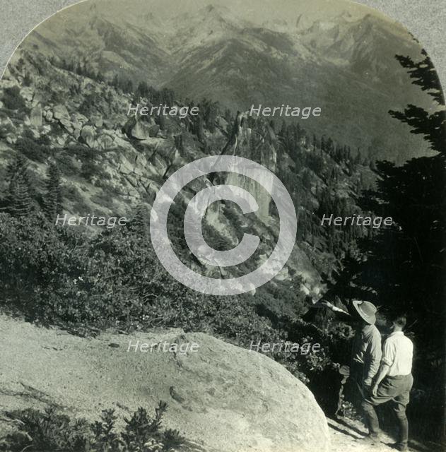 'The Great Western Divide from Panther Gap, Sequoia Nat. Park, Calif.', c1930s. Creator: Unknown.