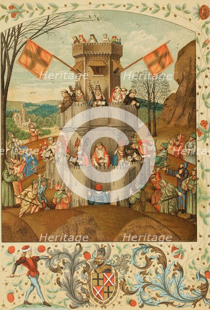 Representation of the Catholic Church as The Fortress of Faith, 1877.  Creator: Unknown.