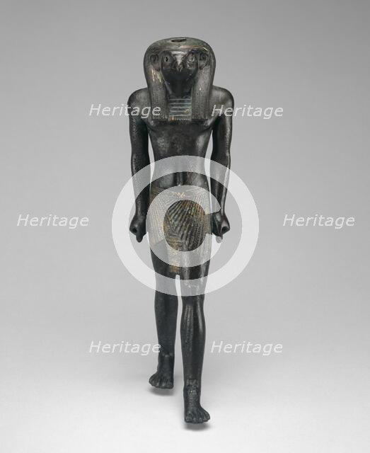 Statuette of Re-Horakhty, Egypt, Third Intermediate Period-Late Period,... (abt 1069-525 BCE). Creator: Unknown.