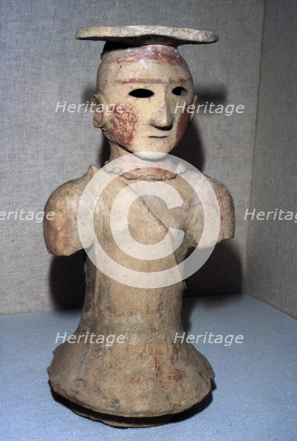 Japanese Haniwa figure of Shamaness Tomb-figure, 5th-6th century. Artist: Unknown.