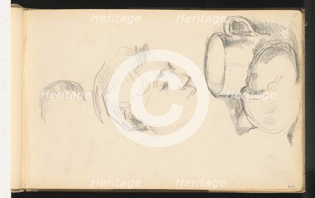 A Head, a Cup, and a Bread Roll, 1891/1894. Creator: Paul Cezanne.