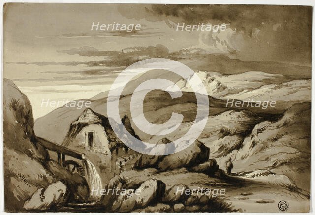 Mountainous Landscape with Watermill, n.d. Creator: James Robertson.