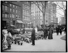 A Flower vender's [sic] Easter display, New York, c1904. Creator: Unknown.