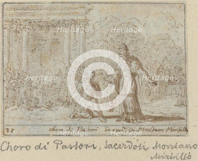 Chorus of Shepherds and Priests: Montano, Mirtillo, 1640. Creator: Johann Wilhelm Baur.
