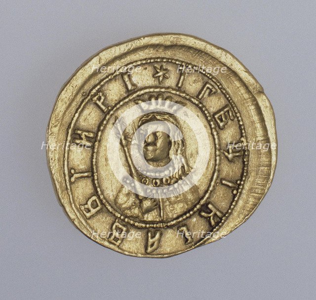 Gold coin of the regent Sophia Alekseyevna, Between 1682 and 1687. Artist: Numismatic, Russian coins  