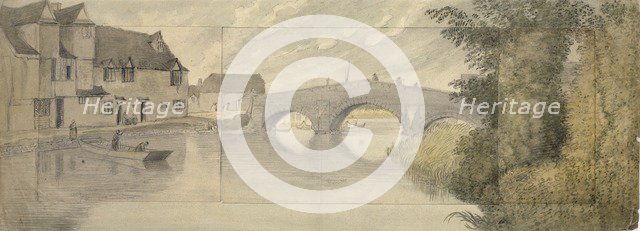 Hythe Bridge, Oxford, 1789. Artist: John Baptist Malchair.