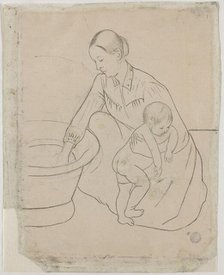 The Bath [verso], 1890-1891. Creator: Mary Cassatt.