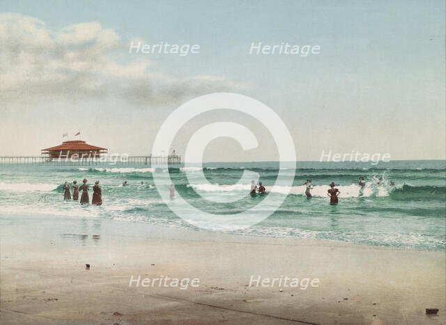 In the surf at Old Orchard, Maine, c1901. Creator: Unknown.