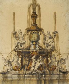 Design for a fountain at Versailles, 1673.  Creator: Unknown.