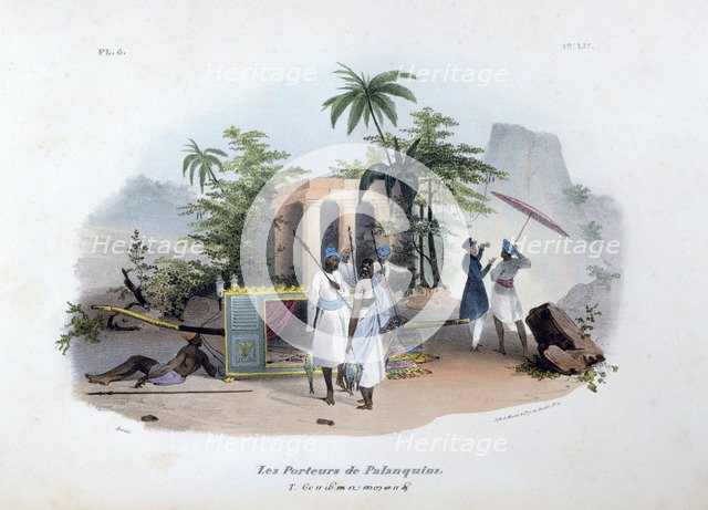 'Porteurs de Palanquins', 1828. Artist: Jean Henri Marlet