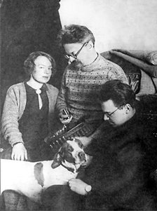 Leon Trotsky and his family, Alma Ata, USSR, 1928. Artist: Anon
