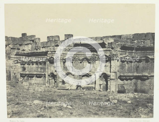 Baalbeck, Intérieur De L'Enceinte Des Temples Du Soleil Et De Jupiter; Syrie, 1849/51, printed 1852. Creator: Maxime du Camp.
