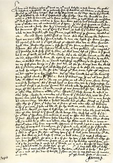 Letter from Dr John Donne to Sir Robert Cotton, c1602.Artist: John Donne