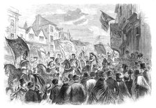 The Lady Godiva procession at Coventry, 1862. Creator: Unknown.