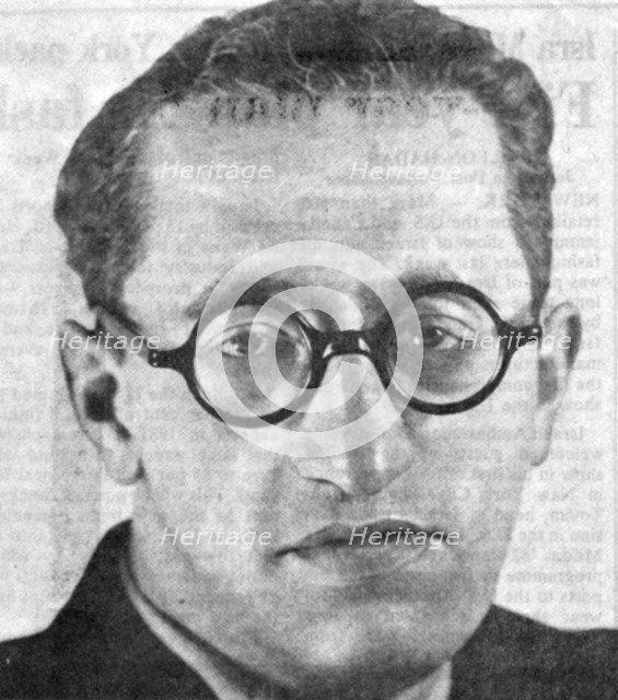 Viktor (Haim) Arlosoroff, Jewish law student who had an affair with Magda Goebbels, 1929. Artist: Unknown