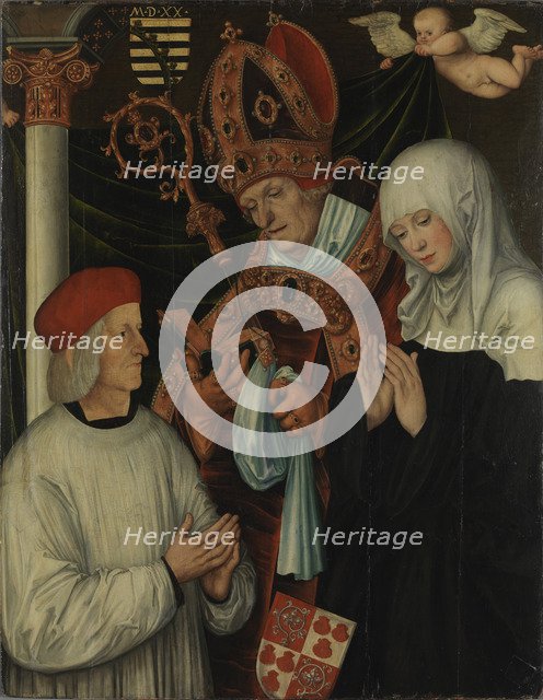 Gabriel of Eyb, Bishop of Eichstätt, with Saints Willibald and Walburga, 1520.