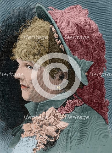 Celine Chaumont (1848-1926), French operetta singer, 1883.  Creator: Unknown.