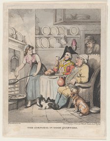 The Corporal in Good Quarters, July 18, 1802., July 18, 1802. Creator: Thomas Rowlandson.