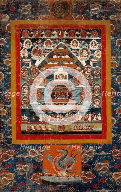 Commemoration Thangka for Bhimaratha Rite, between c1850 and c1875. Creator: Anon.