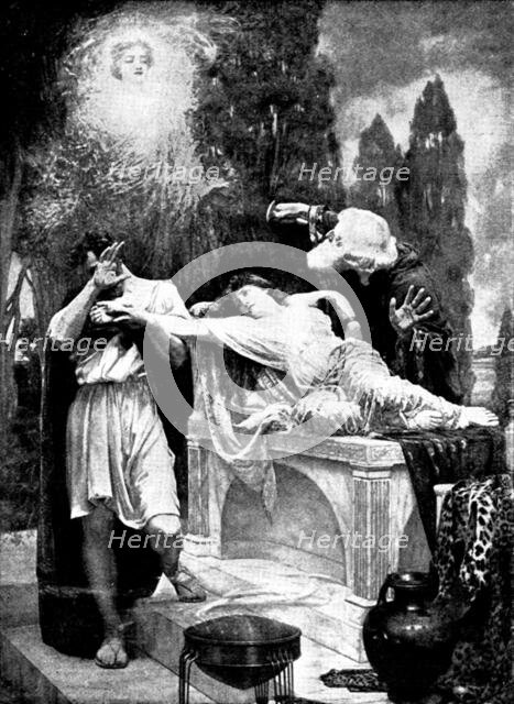 Pictures from the Royal Academy: The Sacrifice of Iphigenia - Reginald Arthur, 1895. Creator: George Meisenbach.