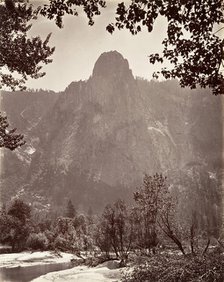 Sentinel Rock, Yosemite, ca. 1872, printed ca. 1876. Creator: Attributed to Carleton E. Watkins.