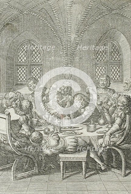 A King Making Merry, 1794. Creator: Daniel Nikolaus Chodowiecki.