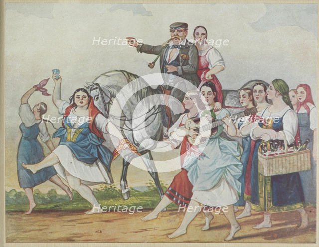 Landlord and his Harem, 1830-1840s. Creator: Hampeln, Carl, von (1794-after 1880).