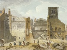 View of the demolition of the Savoy Palace, Westminster, London, 1820. Artist: Robert Blemmell Schnebbelie