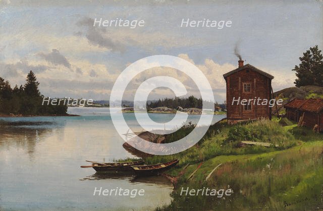 View of the Barösund Strait, a Study, 1869. Creator: Hjalmar Munsterhjelm.