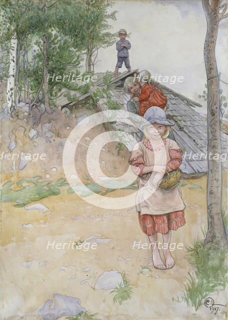 By the Cellar, 1917. Creator: Carl Larsson.