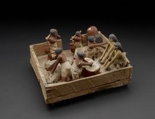 Model showing baking, brewing and butchering activities, XIIth Dynasty (c1940 BC-c1755 BC). Artist: Unknown.