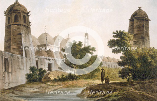 A View of the Cuttera built by Jaffeir Cawn at Muxadavad, pub. 1785-88. Creator: William Hodges (1744-97).