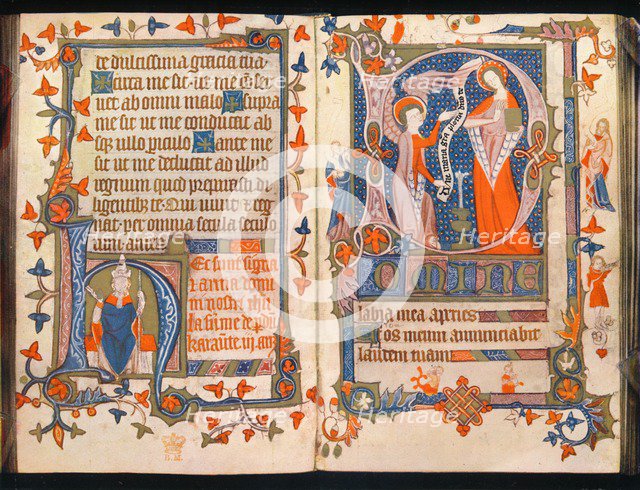 'Two pages from A Book of Hours', c1350. Artist: Unknown.